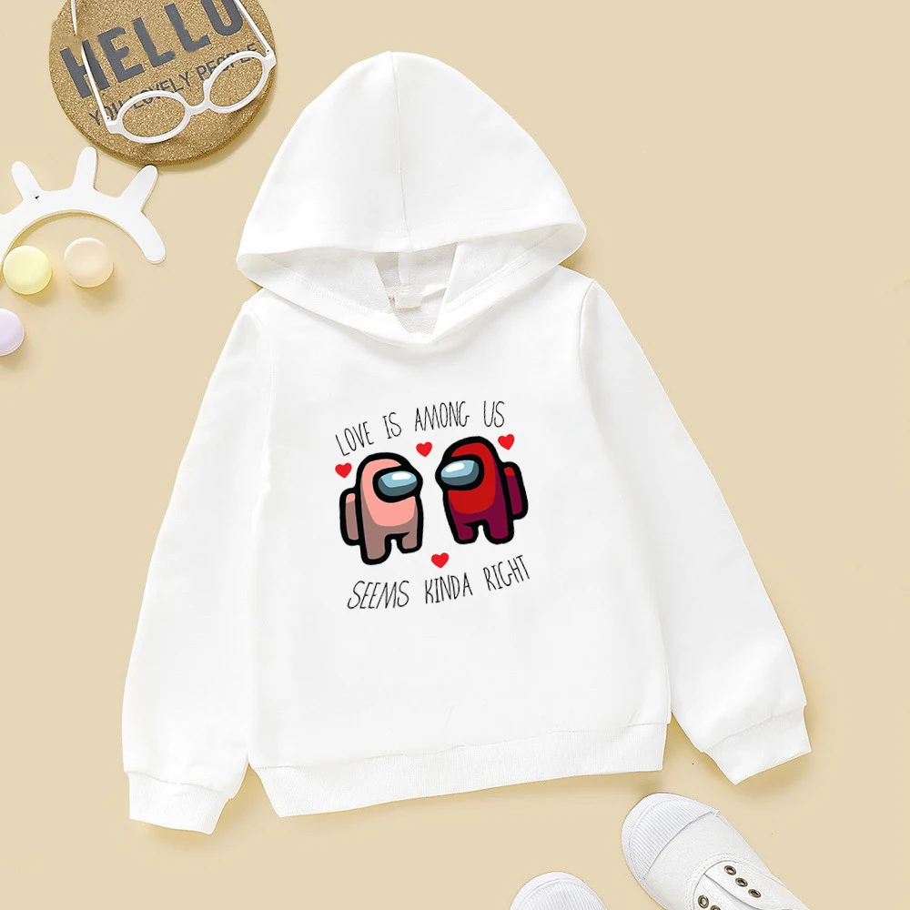 

Among Us Hoodies Kids Impostor Game Cosplay Anime Streetwear Cartoon Boys Children's Clothing Sweatshirt boys jacket girl sets