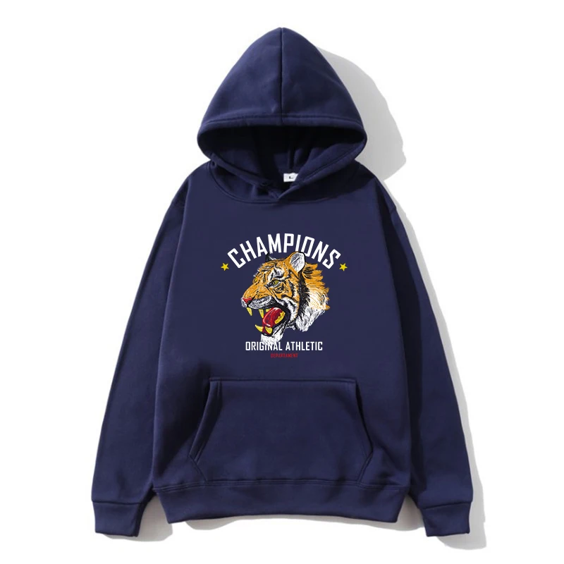 

Men Autumn Oversize Hoodie The Fierce Lion King Winter Harajuku Sweatshirt Casual Long Sleeve Thicken Hooded Tops Hoody