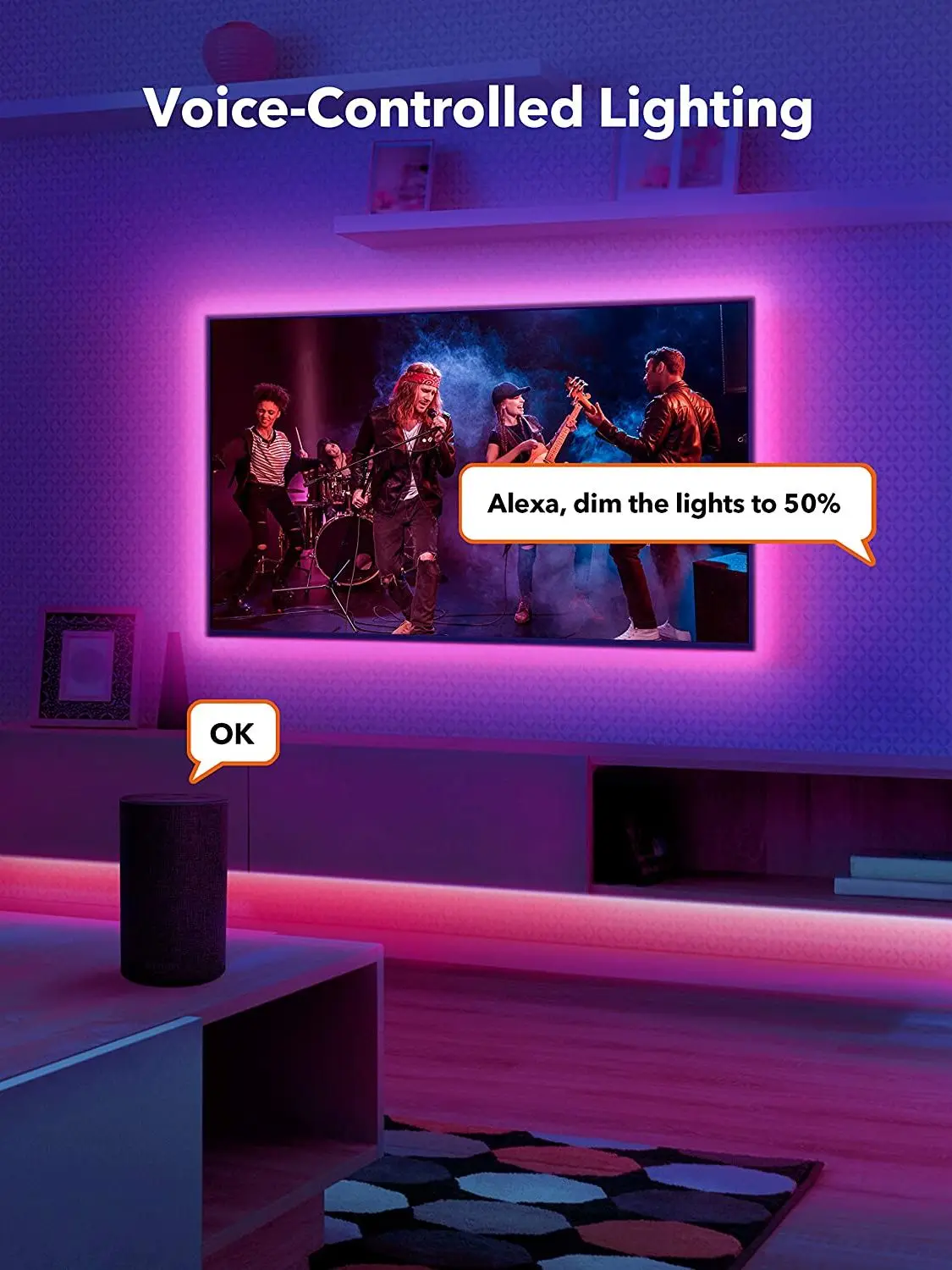Светодиодная лента для домашнего творчества 30 м RGB 100 футов Wi Fi работает с Alexa Google