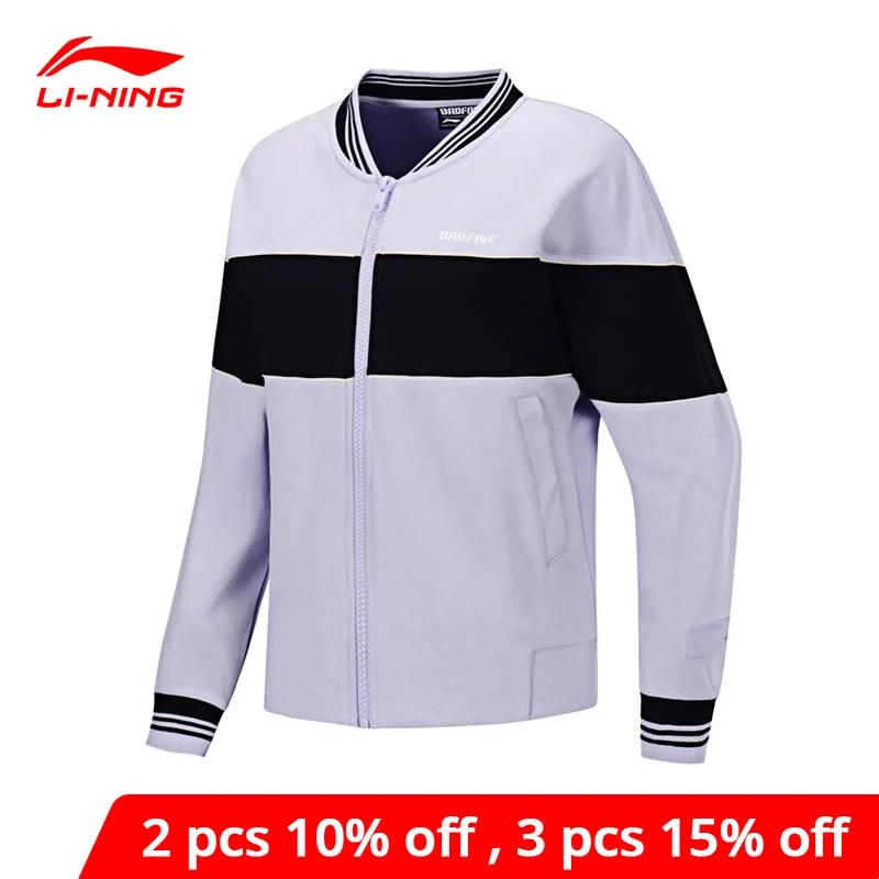 Женский баскетбольный свитер Li Ning BAD FIVE свободная Спортивная кофта из 82% хлопка с