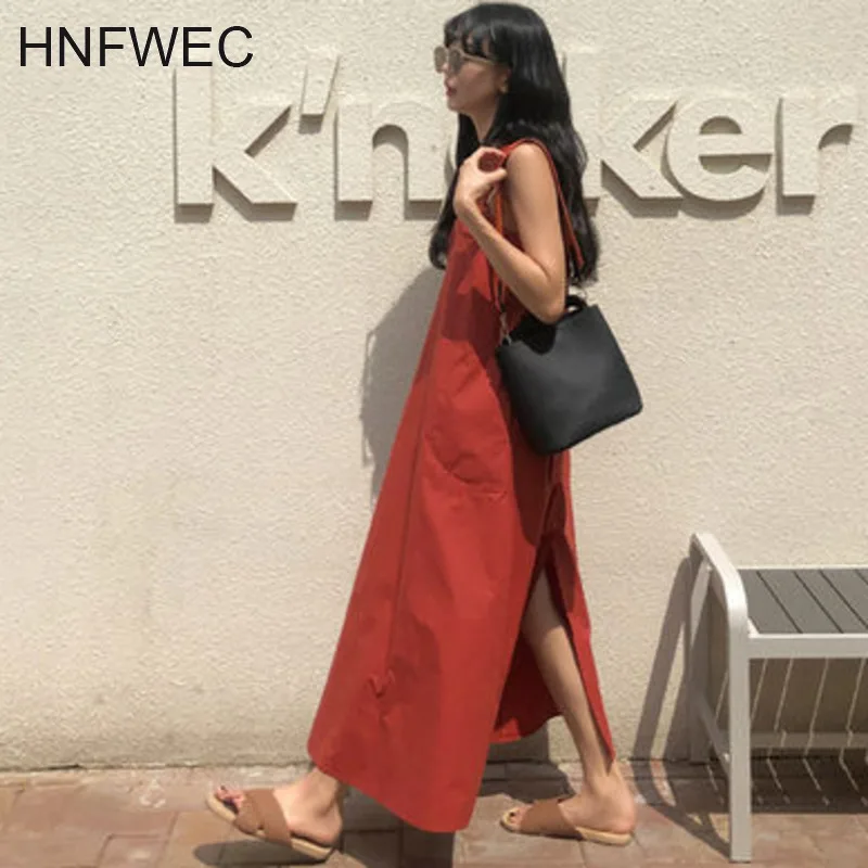

2020 new summer fashion women clothing Sleeveless Sling Dress Female Summer loose big size pullover V374