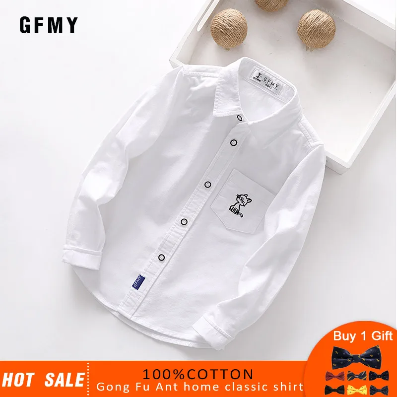 GFMY 2020 весна-лето 100% хлопок с длинным рукавом Однотонная цветная синяя белая