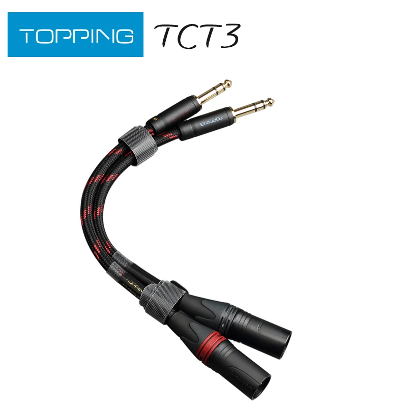 Cabo de Áudio de Alta Topping Fidelidade Grande Três Núcleo 6.35 Revolução Xlr Cabeça Fêmea Equilíbrio Cabo Tct3