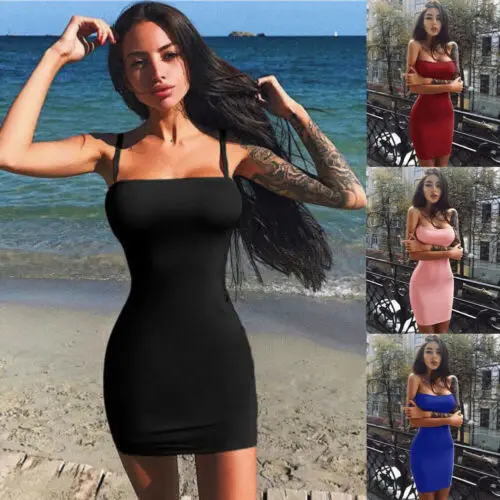 Летние сексуальные модные женские Клубные однотонные красные обтягивающие