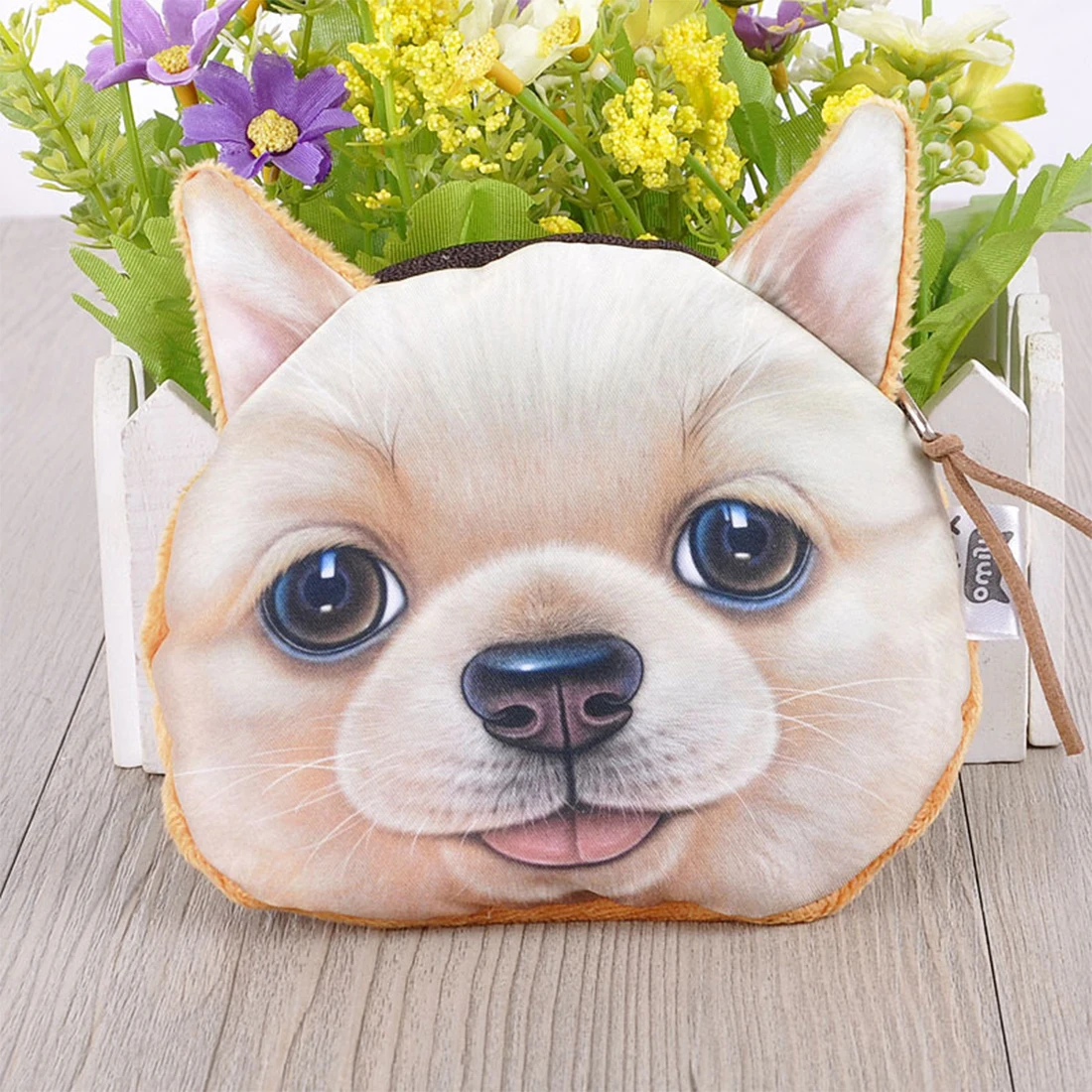 Мини-кошелек с животными для девочек 3D милый плюшевый Кошелек изображением