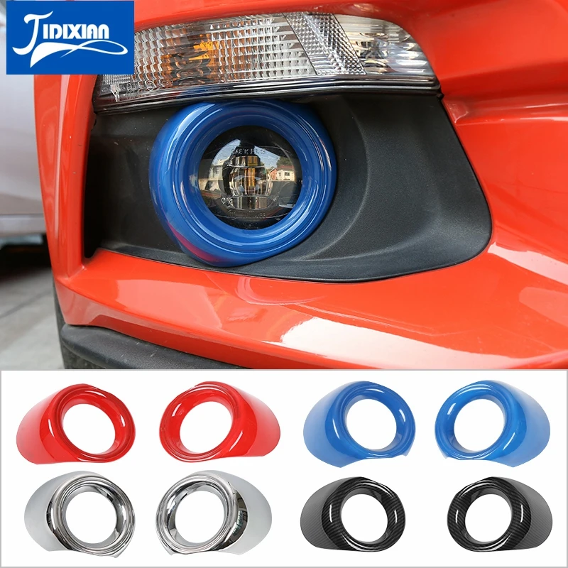 

JIDIXIAN ABS Car Front Fog Light Lamp Decoration Cover Stickers for Ford Mustang 2015 2016 2017 Car Exterior Accessories