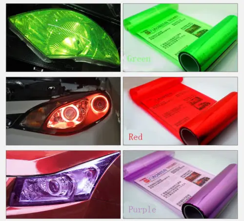 Прозрачная виниловая самоклеящаяся наклейка для автомобильных фасветильник 30x60