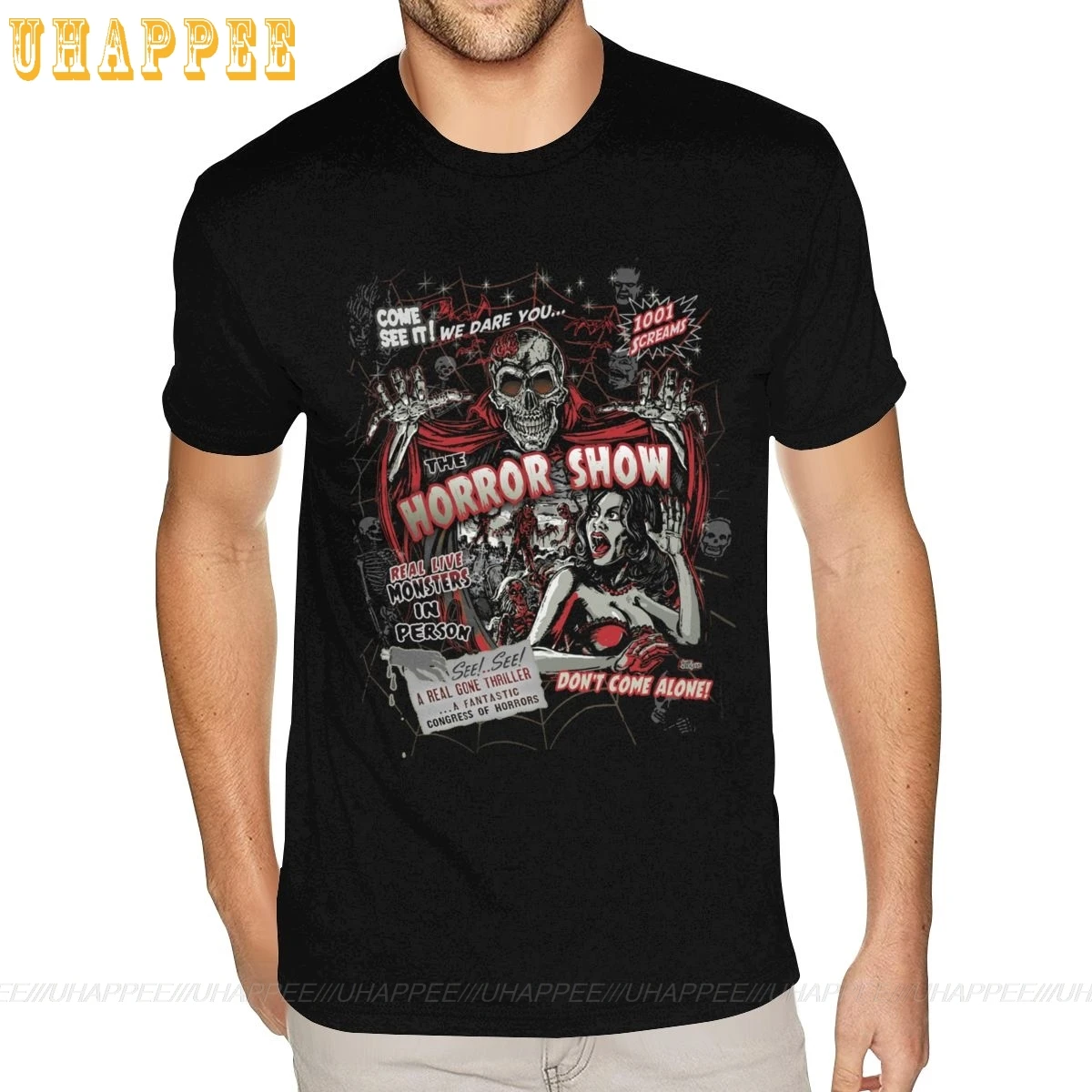 

Photo Horror Movie Monsters Tee Shirts Tee Shirts For Men Plus Size Black Tee Shirt