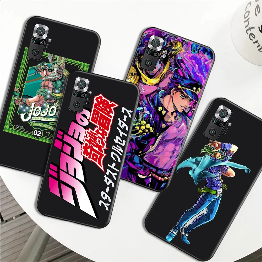 

JoJo's Bizarre Adventure Phone Case For Xiaomi Redmi Note 10 Pro 4G Funda Carcasa Back Cover Soft TPU Hot Anime Jonathan Joestar