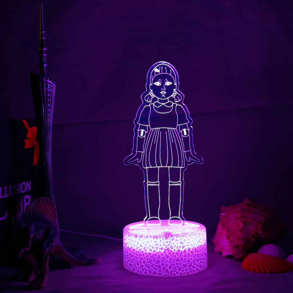 

Squid game Figure 123 blockhead игра в кальмара bottom Figure Night Lights For Home Decoration Gigt To friend juego del calamar