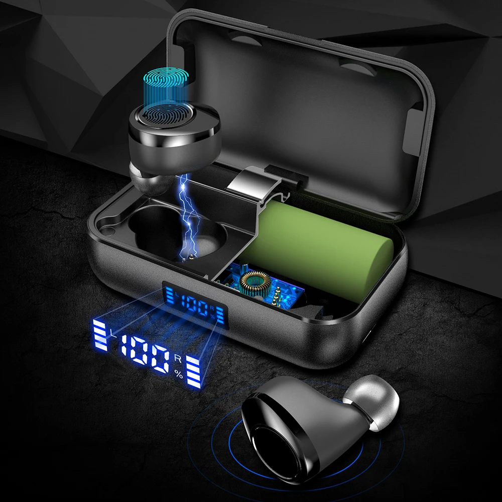 X13 TWS 5 0 Bluetooth наушники с сенсорным управлением 4000 мАч IPX7 Водонепроницаемая стерео