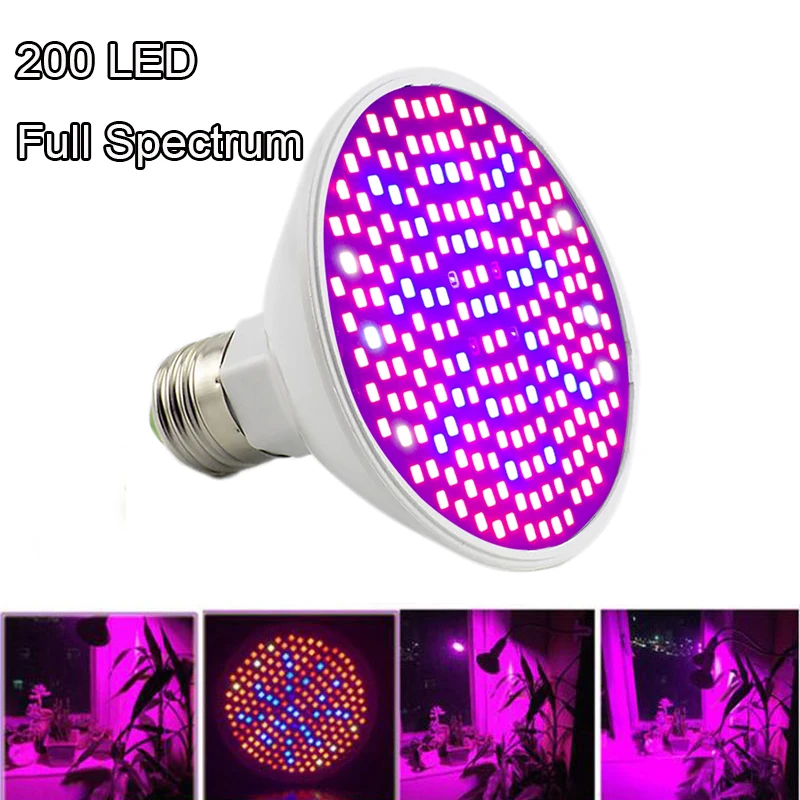 

200 Led 13W Grow Light Full Spectrum Plant Growing Lamp Flower UV IR Bulbs Vegetable Grow Tent indoor Lighting Greenhouse