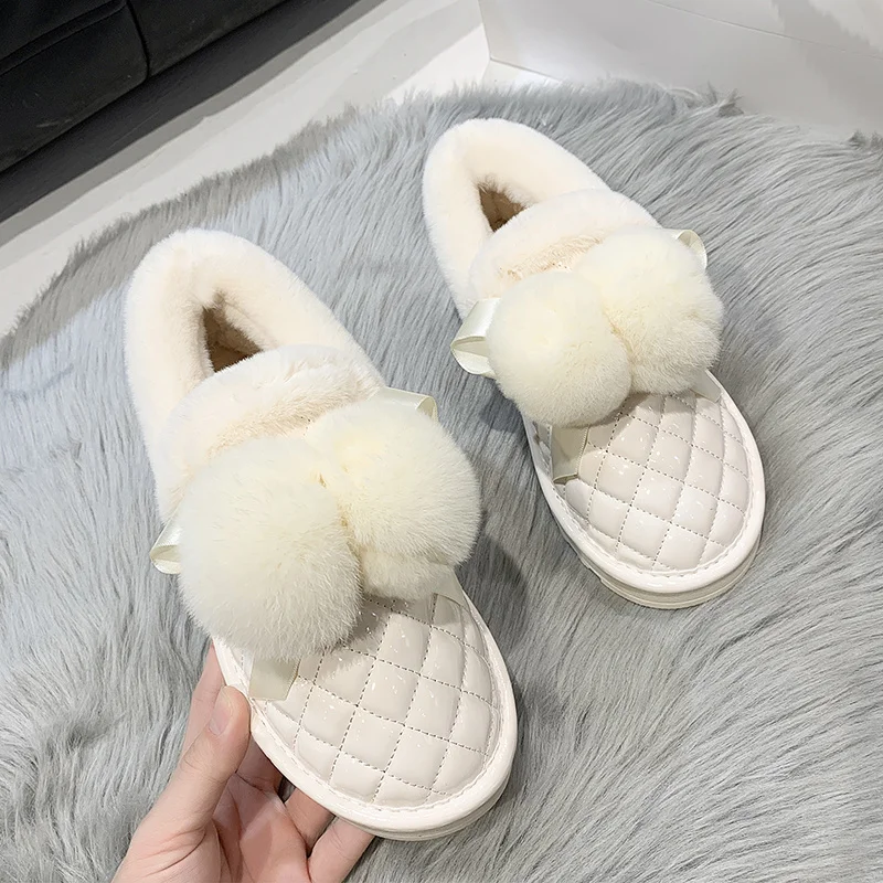 

Зимние женские зимние ботинки 2021, зимние ботинки для пар, женская обувь с противоскользящей подошвой, мягкие теплые повседневные ботинки дл...