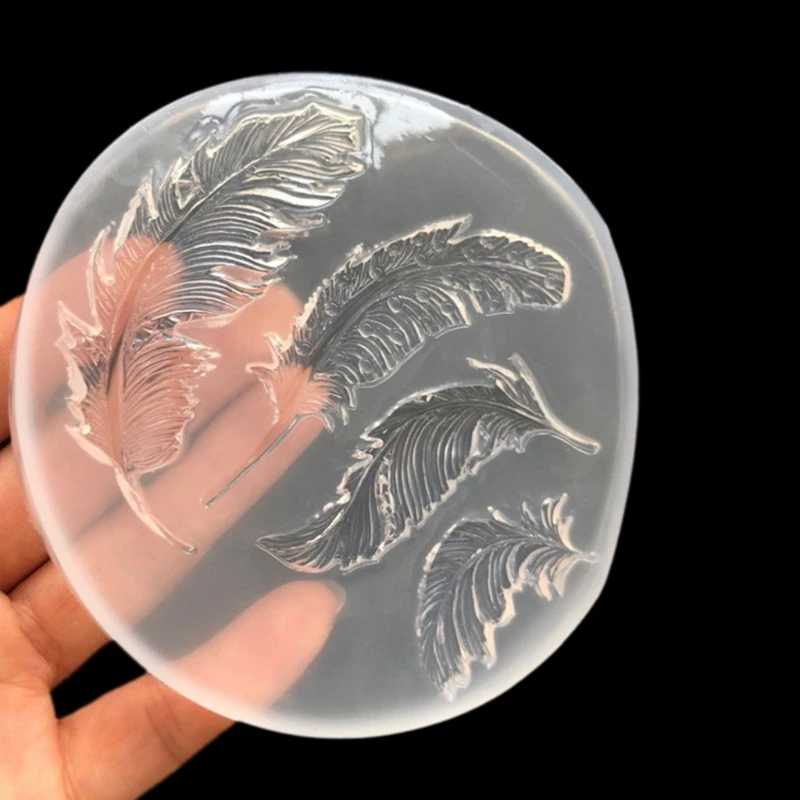 

Silicone Mold Feather Mirror DIY Craft Jewelry Handmade Pendant Epoxy Resin Tool L4ME