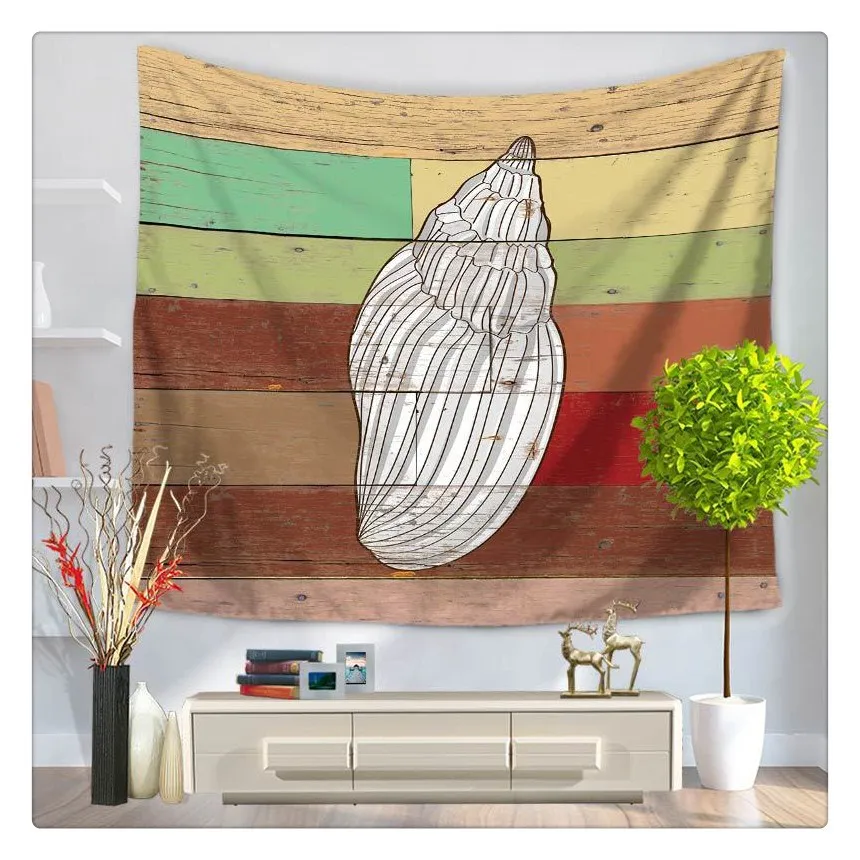 Морская звезда ракушки настенный гобелен морской принт для дома декоративная