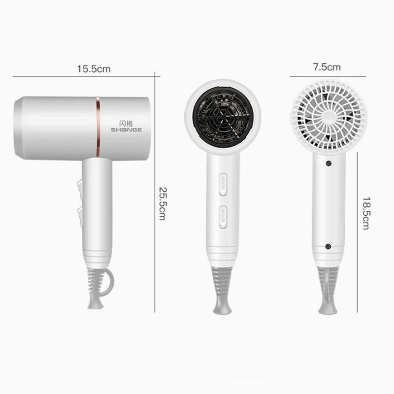 

Hair Dryer Secadoras Para Cabello Blow Dryer Household Dorm Room Mute Hot and Cold Do Not Hurt Hair