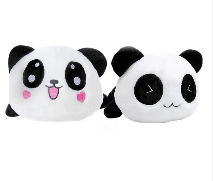 

45cm/55cm Cute Cartoon panda plush Toys Smile Pillow Doll with hearts on face For Kids Girls gift