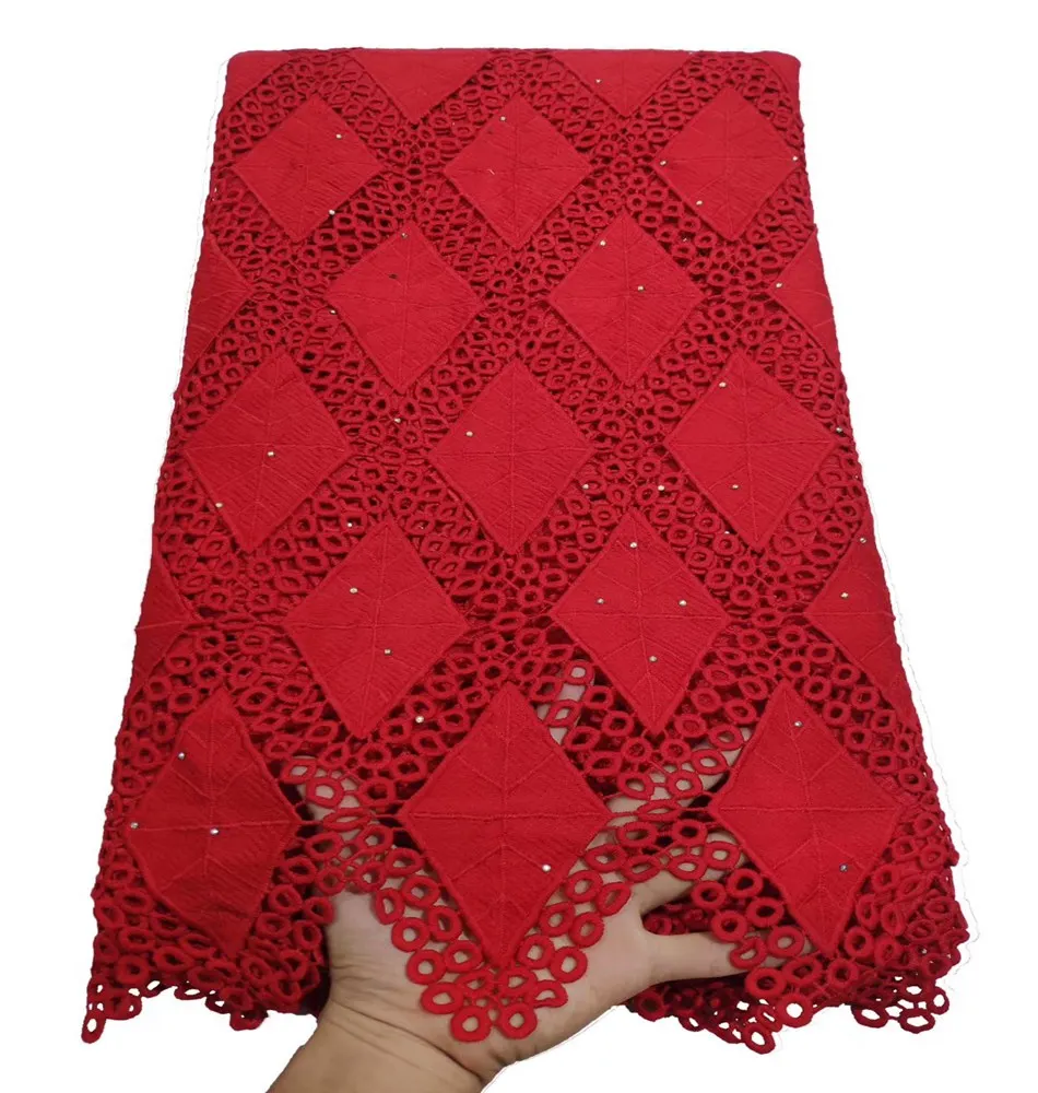 

Nigerian laces Fabric African Cord Laces Fabrics High Quality French Guipure Cord Lace Fabric For Women Dress ML8387