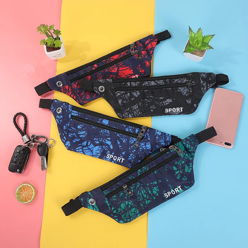 Унисекс печатная Водонепроницаемая поясная сумка для бега Спортивная мобильный