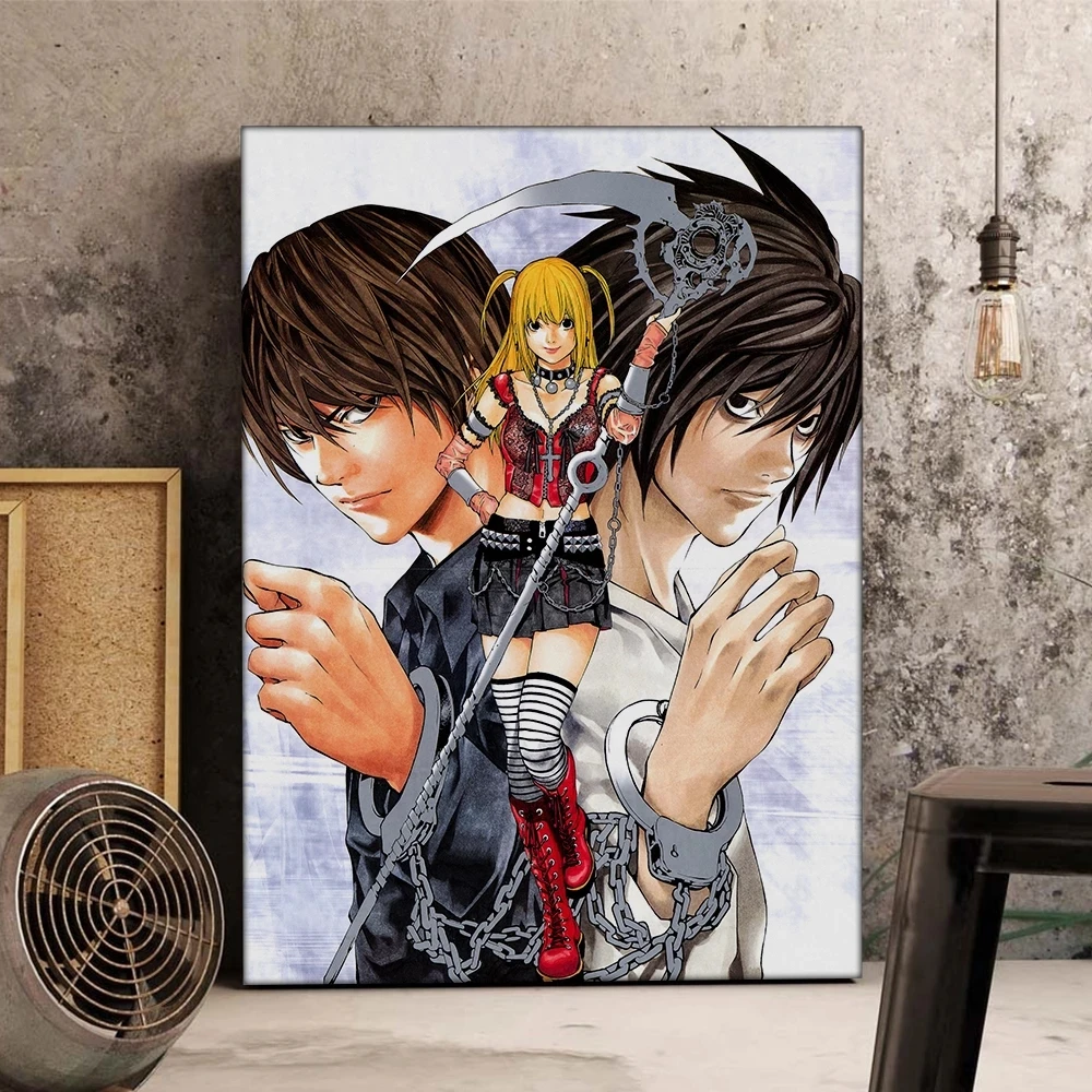 

Death Note Anime Role Posters Study Living Room Home Decor Pictures Hd Prints Modern Canvas Painting Wall Art Modular Framed
