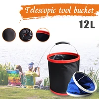 thickening portable folding bucket outdoor camping car storage container wash car mop fishing bucket cleaning tools accessories
