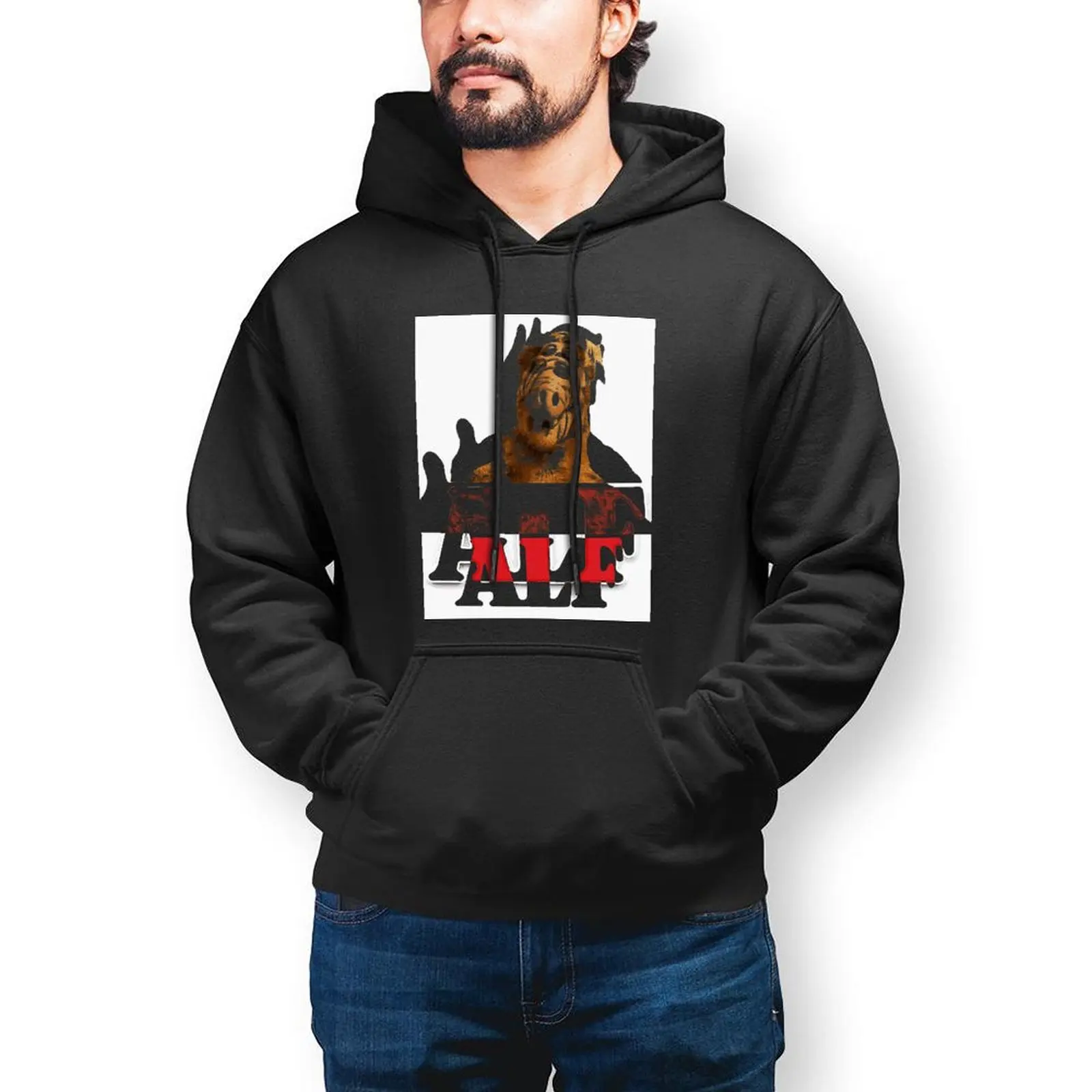 

Alf Hoodies Comedy TV Show Streetwear Pullover Hoodie Autumn Oversized Fashion Hoodie Men
