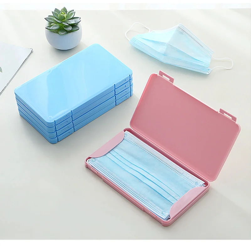 

Portable Face Shield Mask Storage Box Case Boite Rangement Masque Dust Moisture Proof Kids Student Cajas Mascarillas Guardar
