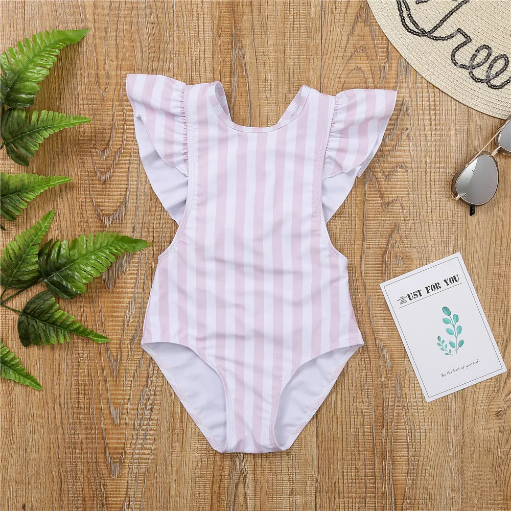 Цельный купальник для маленьких девочек бикини пляжный костюм купальники