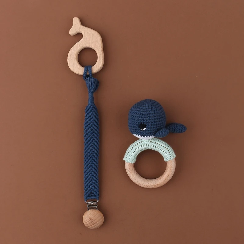 

3Pcs Baby Teether Newborn Dummy Holder Pacifier Clips Soother Chain Rattle Toy