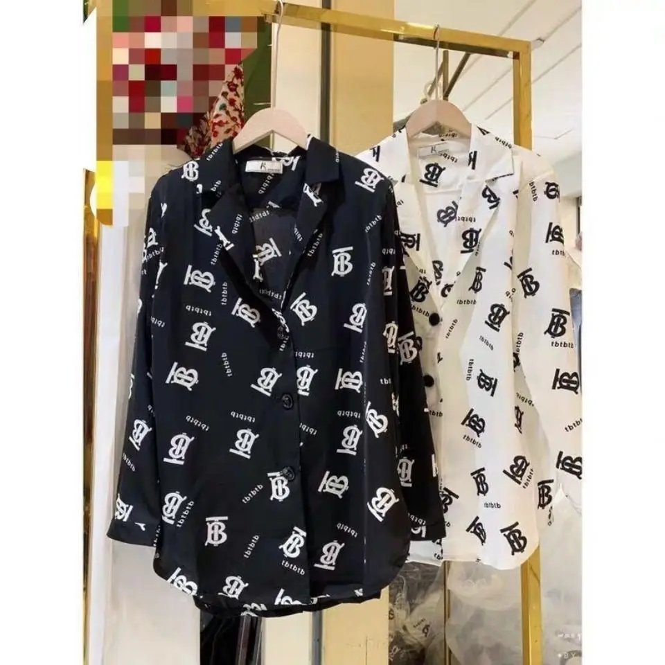 

Net red with Korean version of loose English letter printing small suit long sleeve jacket Joker shirt jacket sunscreen clothing