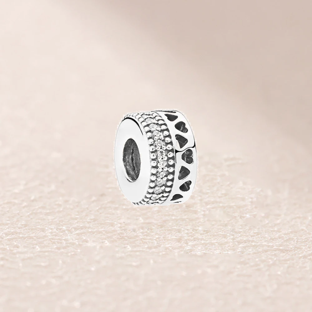 

797415CZ Hearts of Spacer Charm