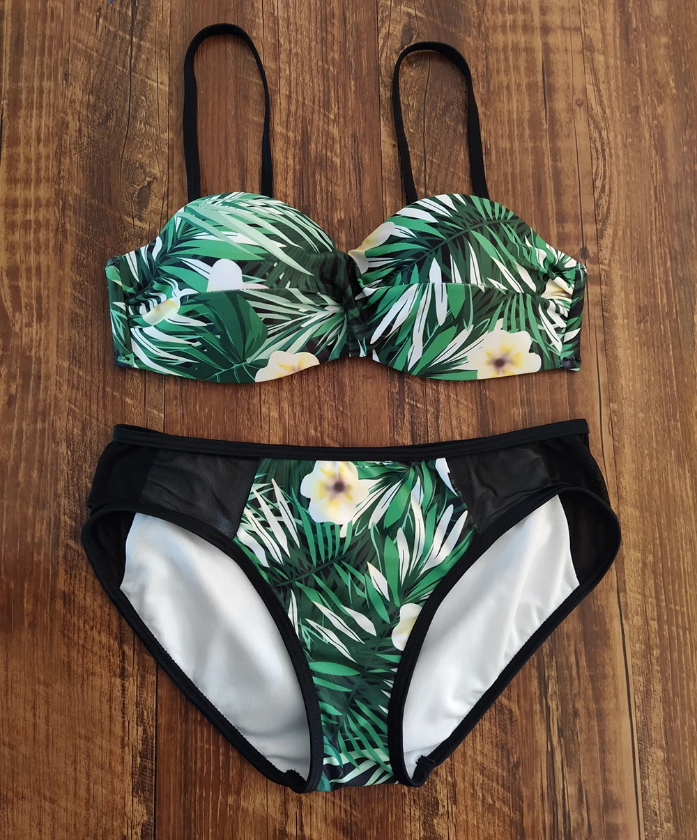 

Two Piece Swimwear Push Up Bikini Women Swimwear Bandeau Swimsuit Sexy Summer Bathing Suit Beachwear