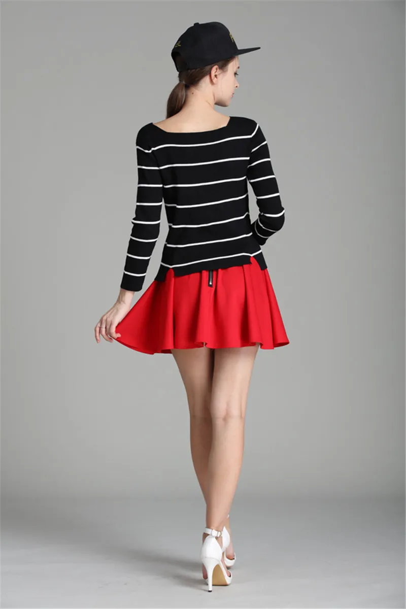 

Women Female Fashion Casual Knitted Sweater Sweater Streetwear Jumper Solid Pullover Autumn Winter Sweater Outerwear