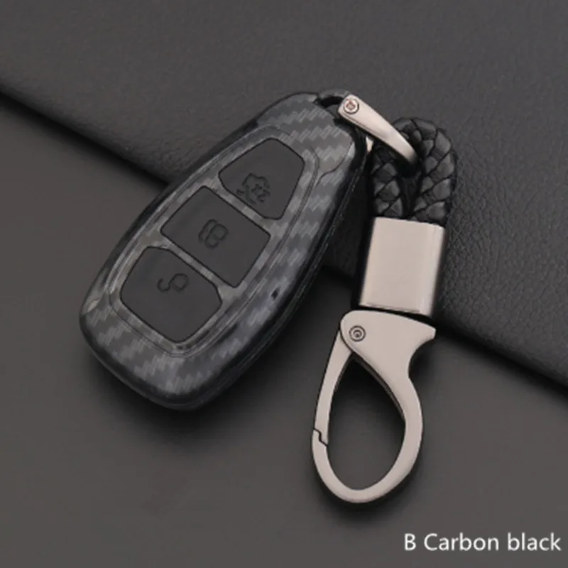 Карбоновый чехол для ключей стайлинга автомобиля Ford Focus 2 3 ST Mondeo Kuga Fiesta Ecosport Ranger