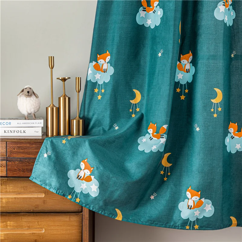 Геометрические занавески для гостиной Детские с принтом растений спальни