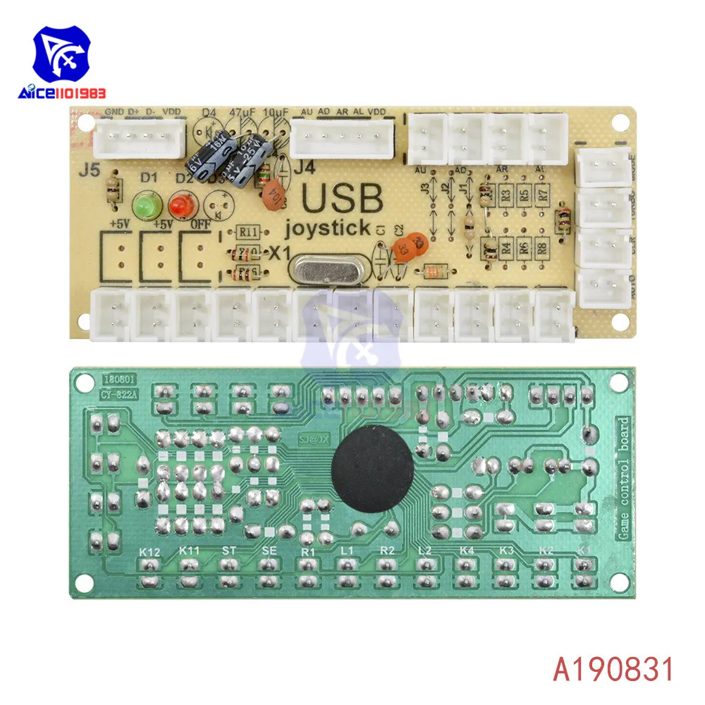 USB энкодер diymore Zero Delay для ПК джойстик и кнопка управления аркадный индикатор