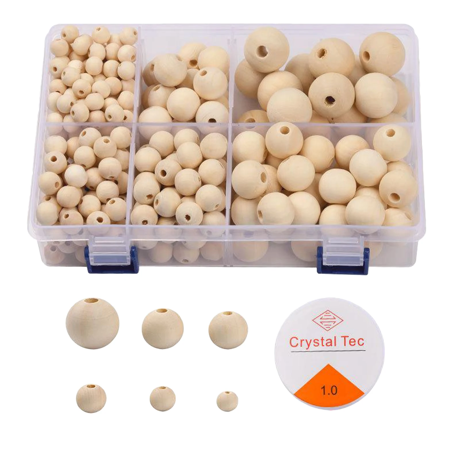 

320x оптом натуральные деревянные бусины Деревянный Круглый разделитель для бусин для изготовления ювелирных изделий