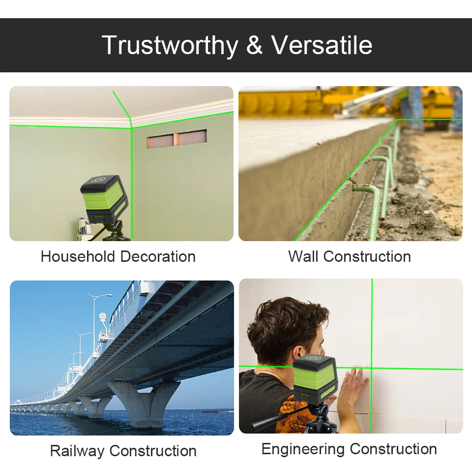 Самонивелирующийся вертикальный и горизонтальный лазерный уровень Huepar T01G