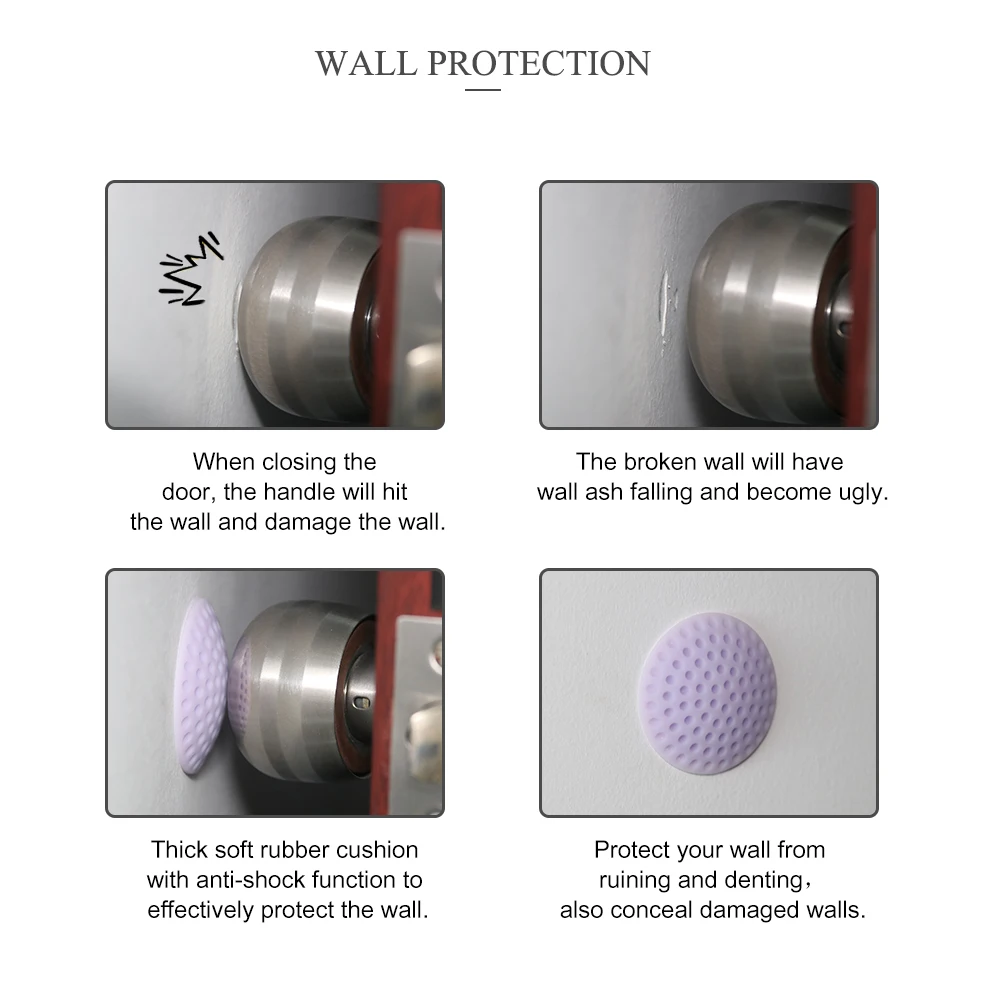 1/4 шт. резиновые бафы для дверных ручек|Дверные ограничители| |