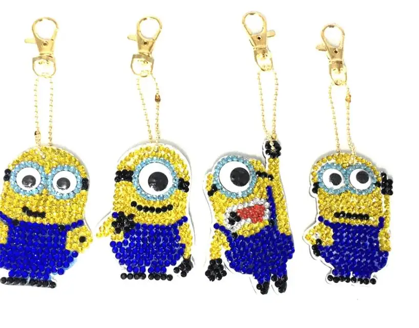 Diamond keychain 5D алмазная картина брелок горный хрусталь вышивка ангел подвеска «сделай сам» ремесло набор для картин из алмазов крест аксессуары для вышивания - Цвет: Diamond keychain