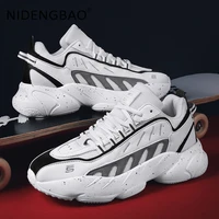 men chunky sneakers 2021 fashion mens casual shoes height increasing thick sole male streetwear breathable running shoes