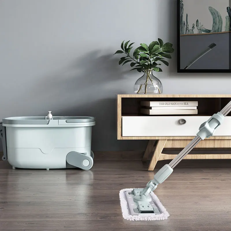 Новинка 2020 2 швабры с ведром плоская Автоматическая Швабра без помощи рук ленивая