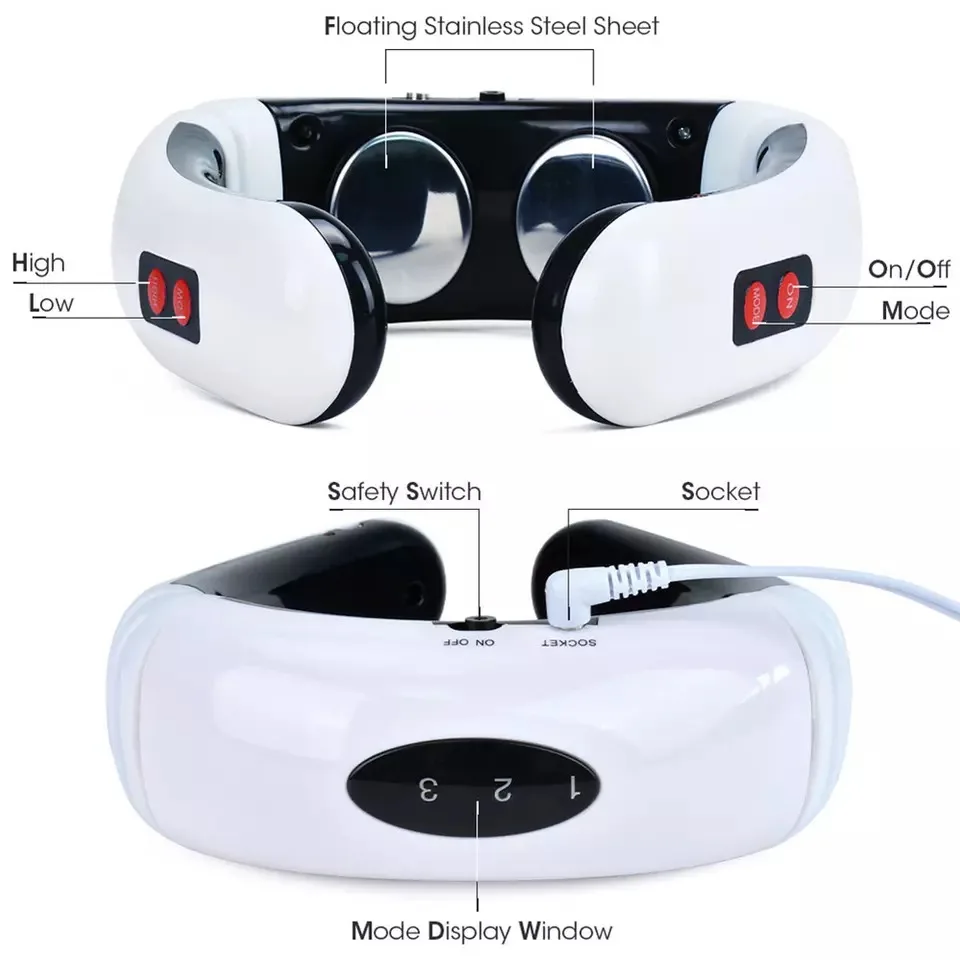 

Electric Neck Massager Pulse Back 6 Modes Power Control Far Infrared Heating Pain Relief Vertebra Physiotherapy Instrument
