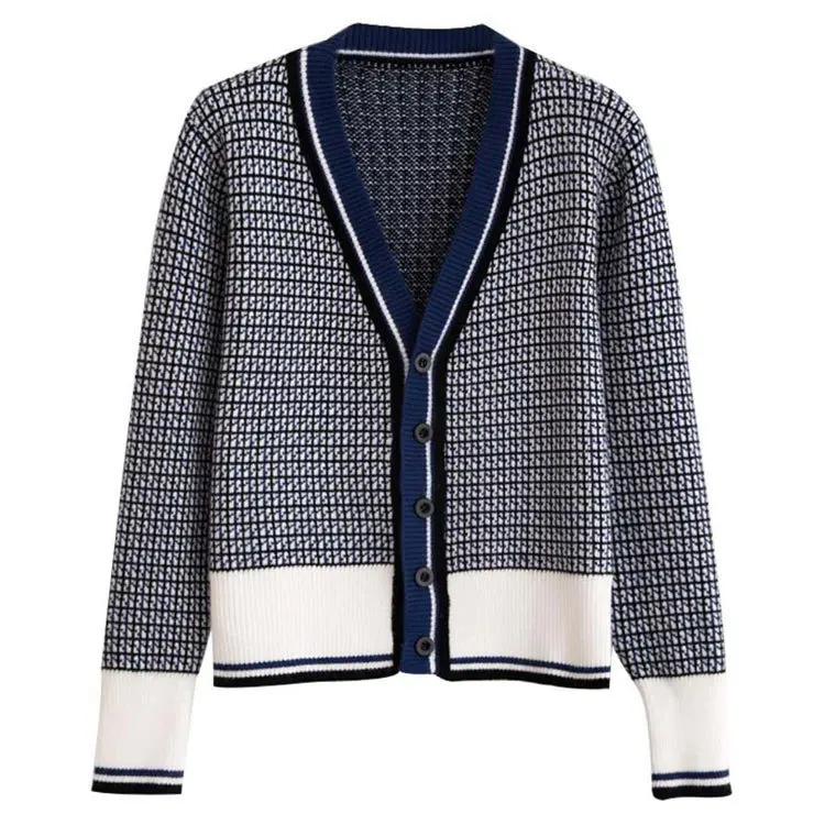 

Женский вязаный кардиган, базовая верхняя одежда на осень и зиму, 2021