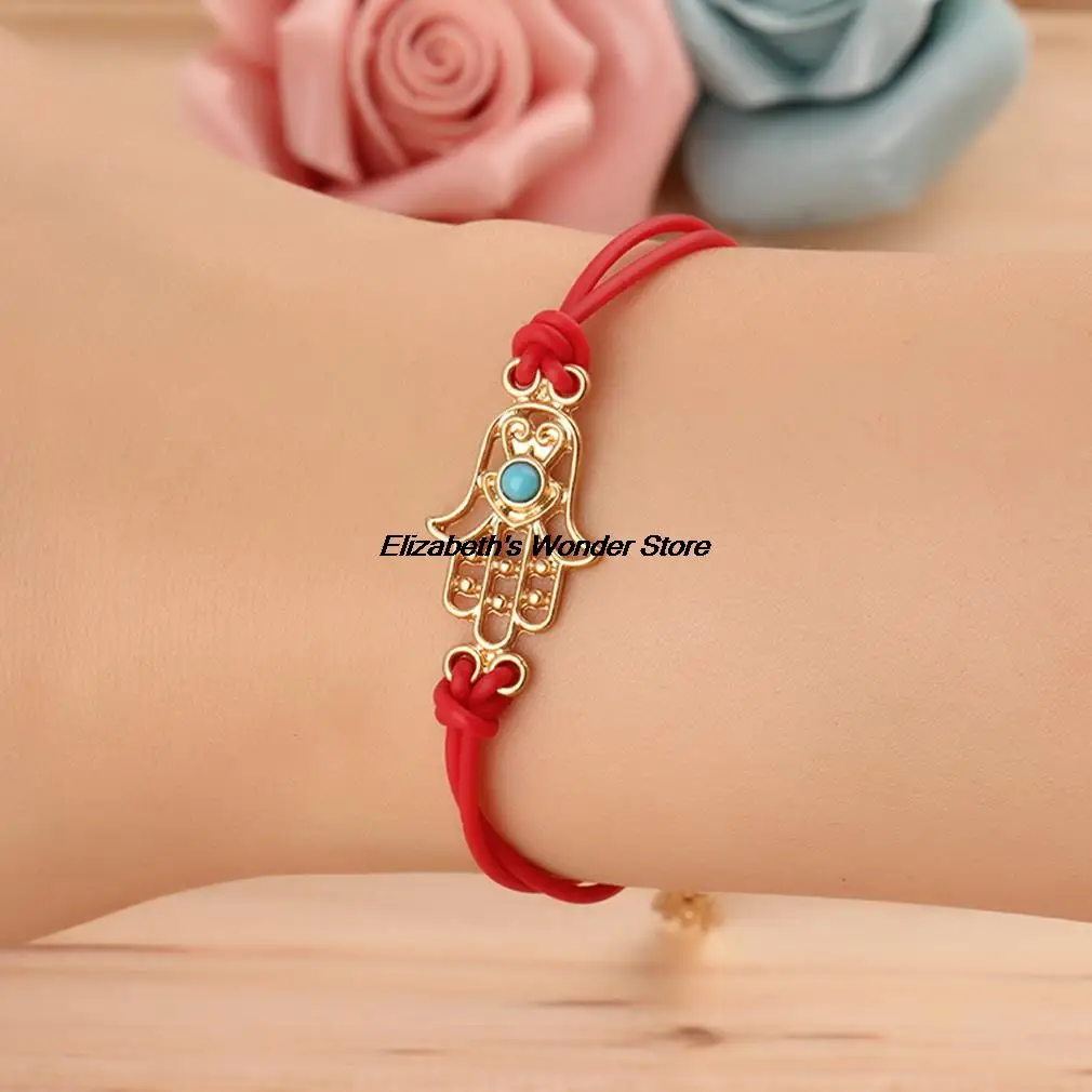 Новинка модные ювелирные с золотым оттенком очаровательный браслет Хамса на