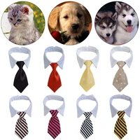 new collar tie dog stripe adjustable neck cat harness bow tie puppy necklace party holiday cat accessories