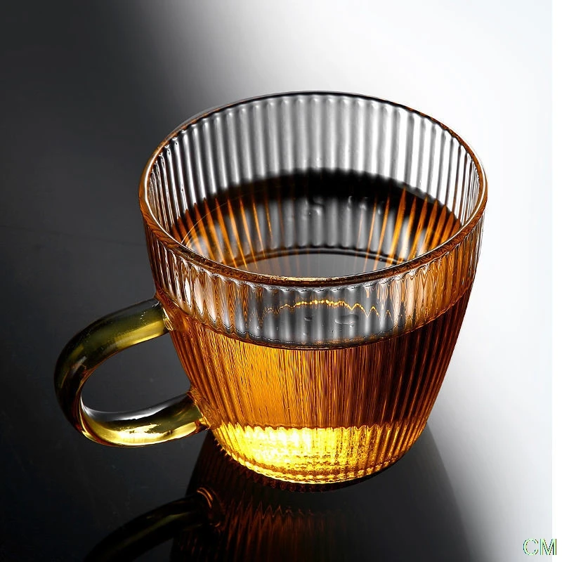 

1pcs Milk Glass Tea Cup Transparent Wine Glass Cup Female Drinking Cup Home Small Net Red Coffee Cup