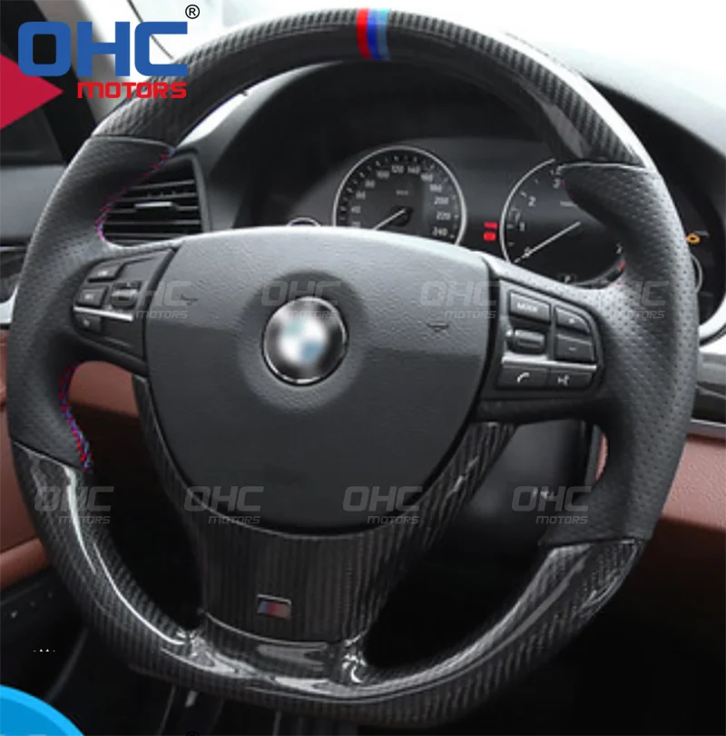 100% натуральное углеродное волокно Рулевое колесо для BMW серий 7 | Автомобили и