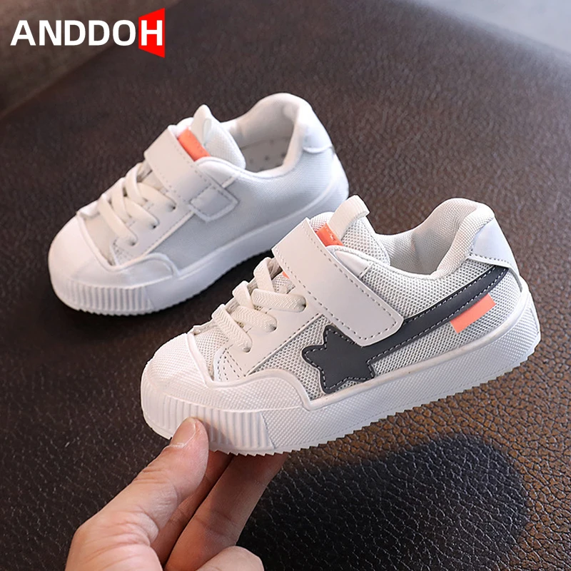 

Size 21-30 Boys Casual Shoes with Breathable Children Non-slip Sneakers Baby Toddler Sneakers Girls Wear-resistant Single Shoes