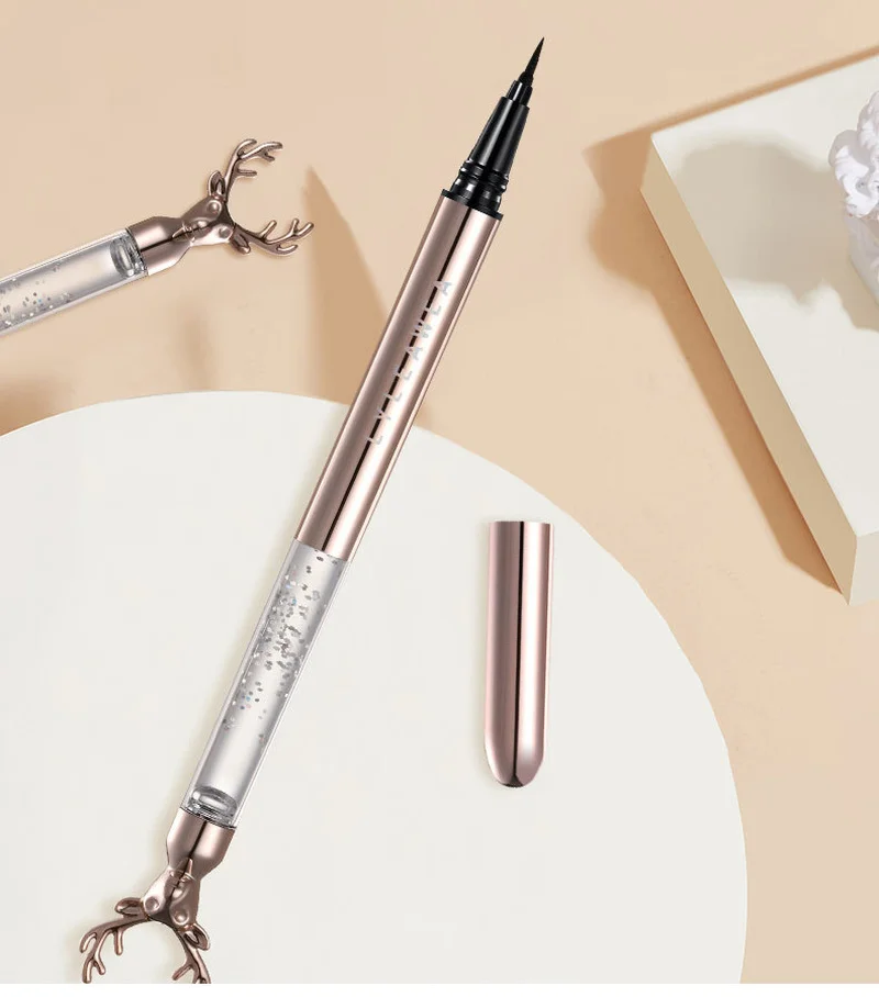 

Deer Charm Black Eyeliner Pen Lasting Waterproof and Sweatproof No Blooming Sponge Head Eyeliner Eyeliner Full of Electricity